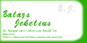 balazs jekelius business card